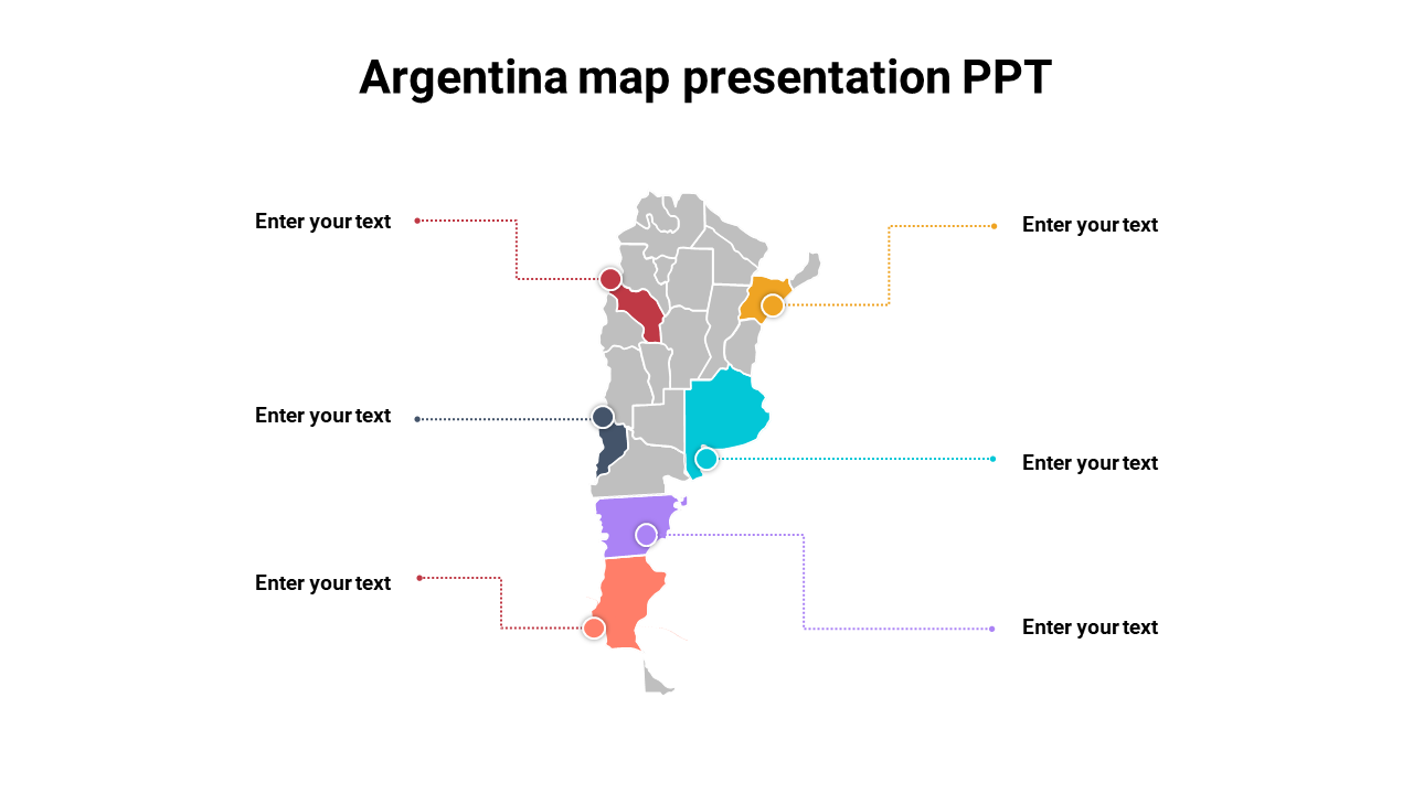 Simple Argentina map presentation PPT